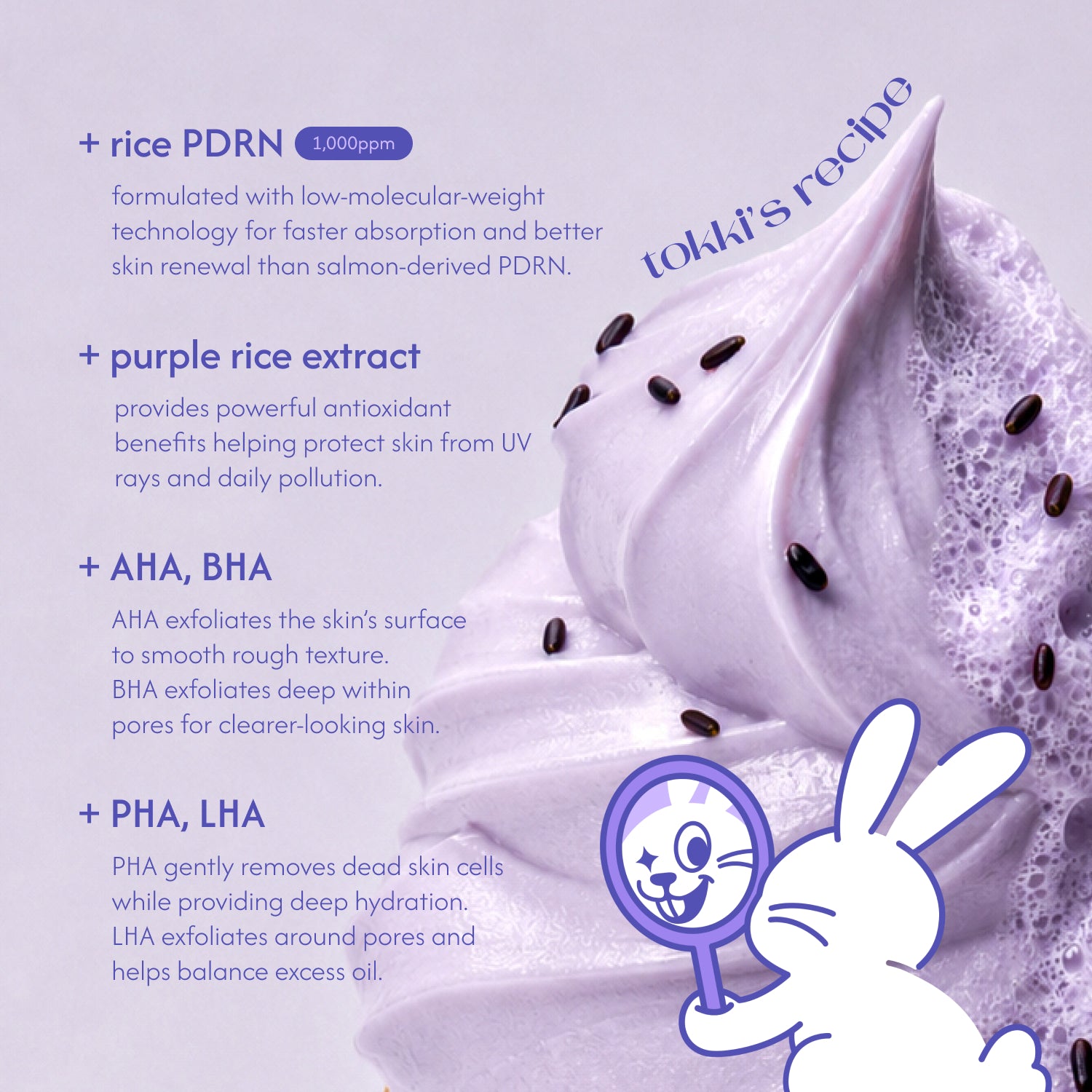 purple rice PDRN bubble mask