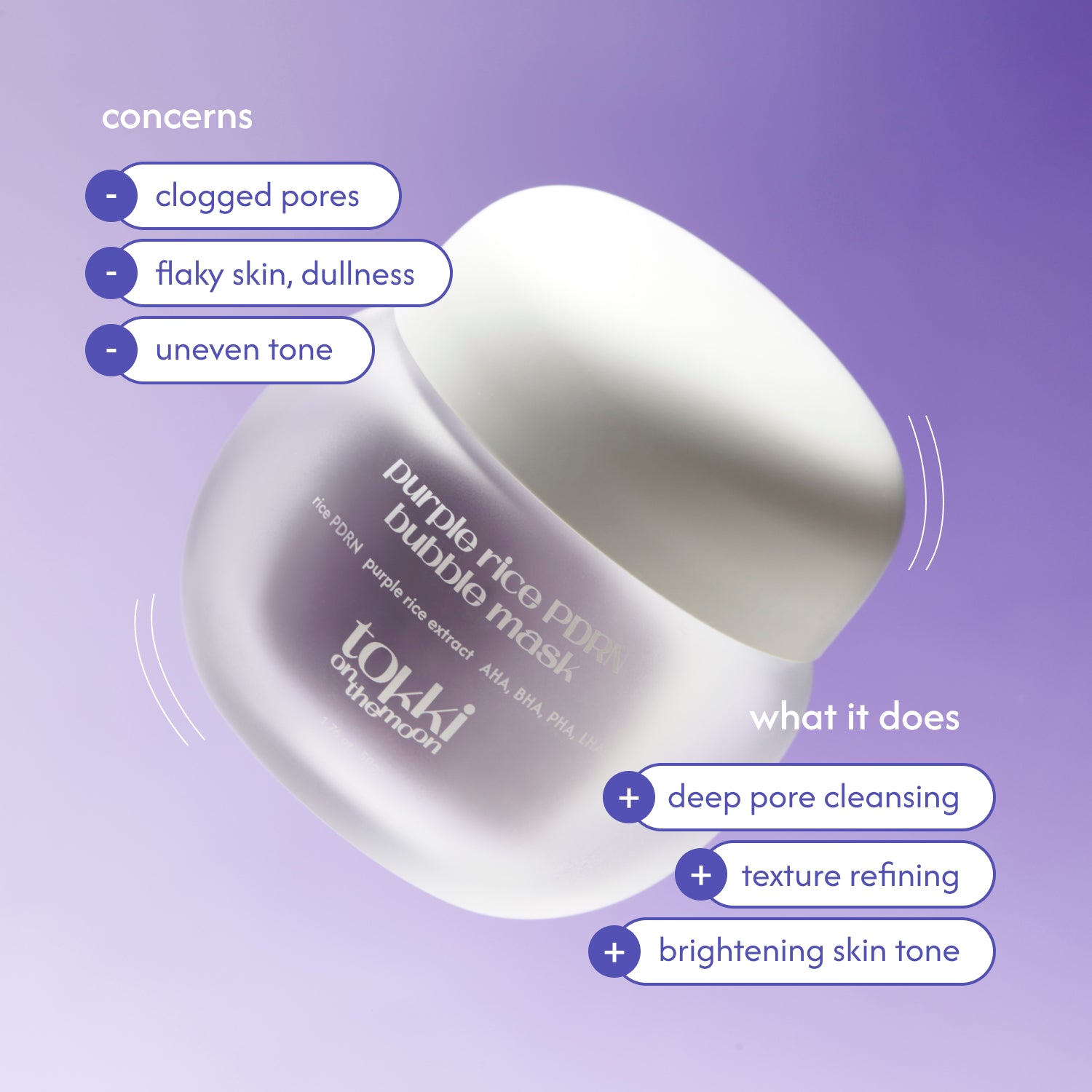 purple rice PDRN bubble mask